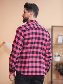 Men Shirts - สีชมพูบานเย็น - ดู 4