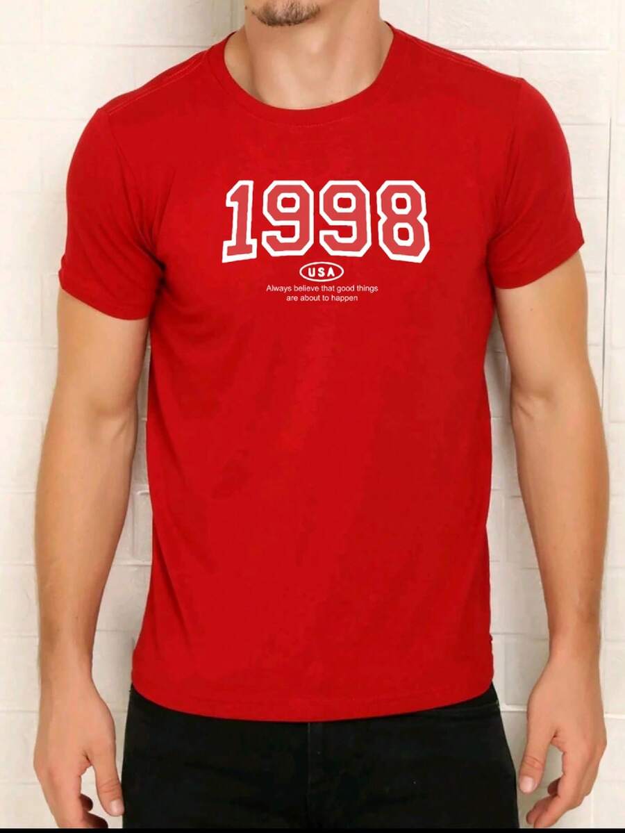 Men T-Shirts - 紅色 - 查看 1