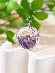 1 Miếng Nhiều màu Đá tự nhiên Ly Cắt Bề mặt Chai nước hoa Vật rủ xuống , Thích hợp Để làm đồ trang sức DIY ( Dây chuyền , Móc chìa khóa , ) - Nhiều màu - Xem 15