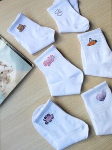 SET DE 4 PARES DE CALCETA A MEDIA PANTORRILLA, CON DISEÑOS EXCLUSIVOS AL AZAR. - Multicolor - Ver 3