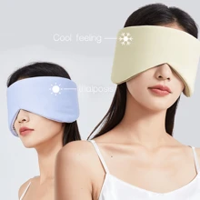 1 pieza Juego de máscara para los ojos y orejeras de cobertura total de color aleatorio para dormir en casa, modo de enfriamiento y calentamiento dual, ayuda para dormir para oficina, viaje, siesta, reducción de ruido, protección ocular para hombres y mujeres