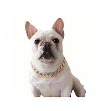1pc Pet Necklace Dog Bully Gold Chain For Medium & Small Size Dogs - Multicolor - View 2