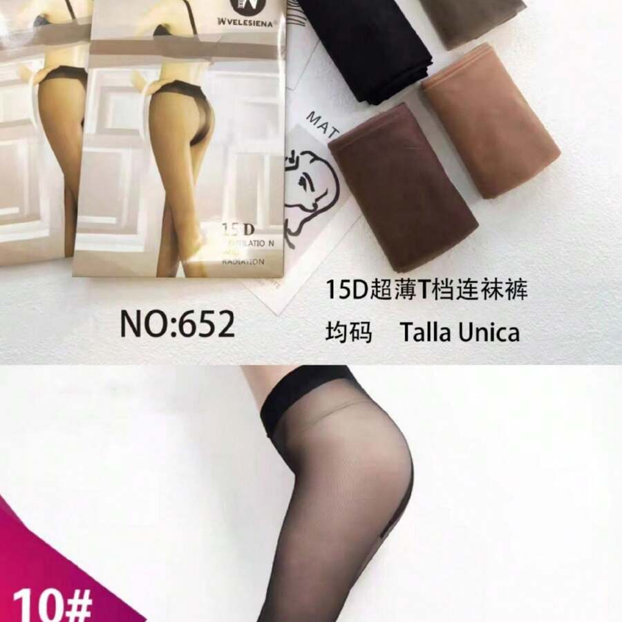 Medias pantimedias Para Mujer, semiTransparentes y Opacas, Diseño a la Cintura, Unitalla y Flexibles. - Negro - Ver 1