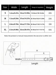 Suministros Mascotas, Collar Punk Estilo Pu Con Decoración De Huesos Y Colores Múltiples, Adecuado Para Perros Grandes, Medianos Y Pequeños - Negro - Ver 2