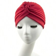 1pc Women's Stretchy Yoga Headband & Cap & Turban Bonnet Hair Bonnet Turban - Multicolor - View 8