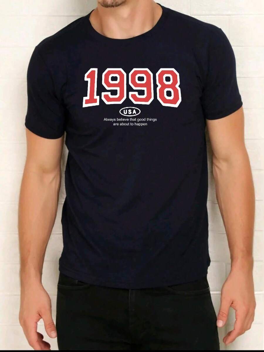 Men T-Shirts - 藏蓝色 - 查看 1