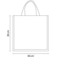 Bolsa yute spring colores con asas algodon interior plastificado laminado, eventos boda fiesta alimentos playa super - Negro - Ver 2