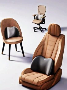 1 Pièce Coussin De Dossier Pour Chaise De Bureau, Oreiller Lombaire En Mousse À Mémoire Pour Des Périodes Prolongées Assises, Adapté Aux Chaises De Bureau, Chaises De Jeux Et Sièges De Voitures, Soutenant Le Bas Du Dos, Doux Et Confortable