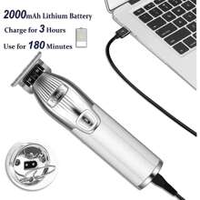 Kemei Komei Electric Barber Shaver Exquisite Three Piece Set KM-K32/KM-I32/KM-TX5 Three Piece Set With Strong Power - Silver - View 3