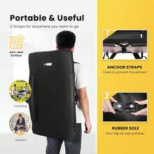 VIVOHOME Stadium Seat Chairs With Backrest And Armrests Portable Cushions For Bleachers - màu đen - Xem 5