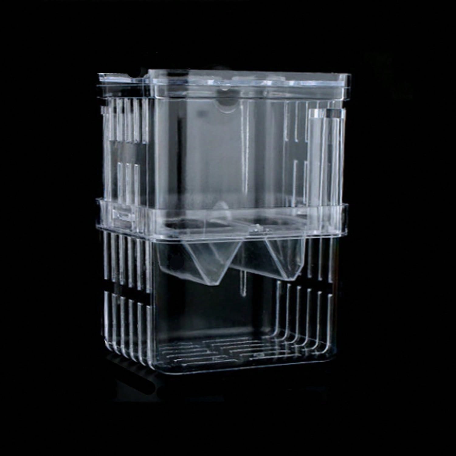 Fish Tank Fry Breeding Box With Acrylic Separator Plate And Suction