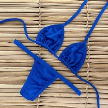 Women Bikini Sets - 寶藍色 - 查看 2