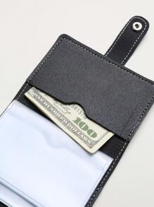 多功能卡片收纳盒，带 26 个卡槽，男女通用，时尚卡片夹，卡片夹，钱包，名片夹，信用卡夹，女式卡片夹，女士照片卡夹，迷你钱包，卡片钱包 - 黑色 - 查看 4