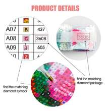 1 件 30x40cm/11.8x15.7 英寸无框 DIY 5D 钻石画城市风景，全方钻钻石刺绣艺术套件，手工制作家居办公室装饰 - 彩色 - 查看 5