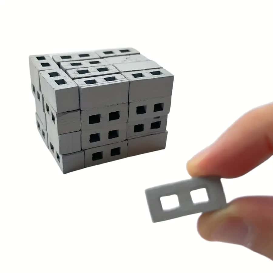 Mini Khối , 1 : 16 Mini Gạch Sân vườn Phòng bếp Làm cảnh Mô hình Kiến trúc sư Các tòa nhà , DIY Xây dựng Bàn Trang trí - Xám - Xem 1