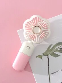 AOYI 1pc Portable Handheld Mini Fan With One-Speed Adjustment, Powered By Aa Battery, Suitable For Outdoor Activities - Pink - View 3