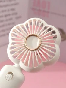 AOYI 1pc Portable Handheld Mini Fan With One-Speed Adjustment, Powered By Aa Battery, Suitable For Outdoor Activities - Pink - View 4