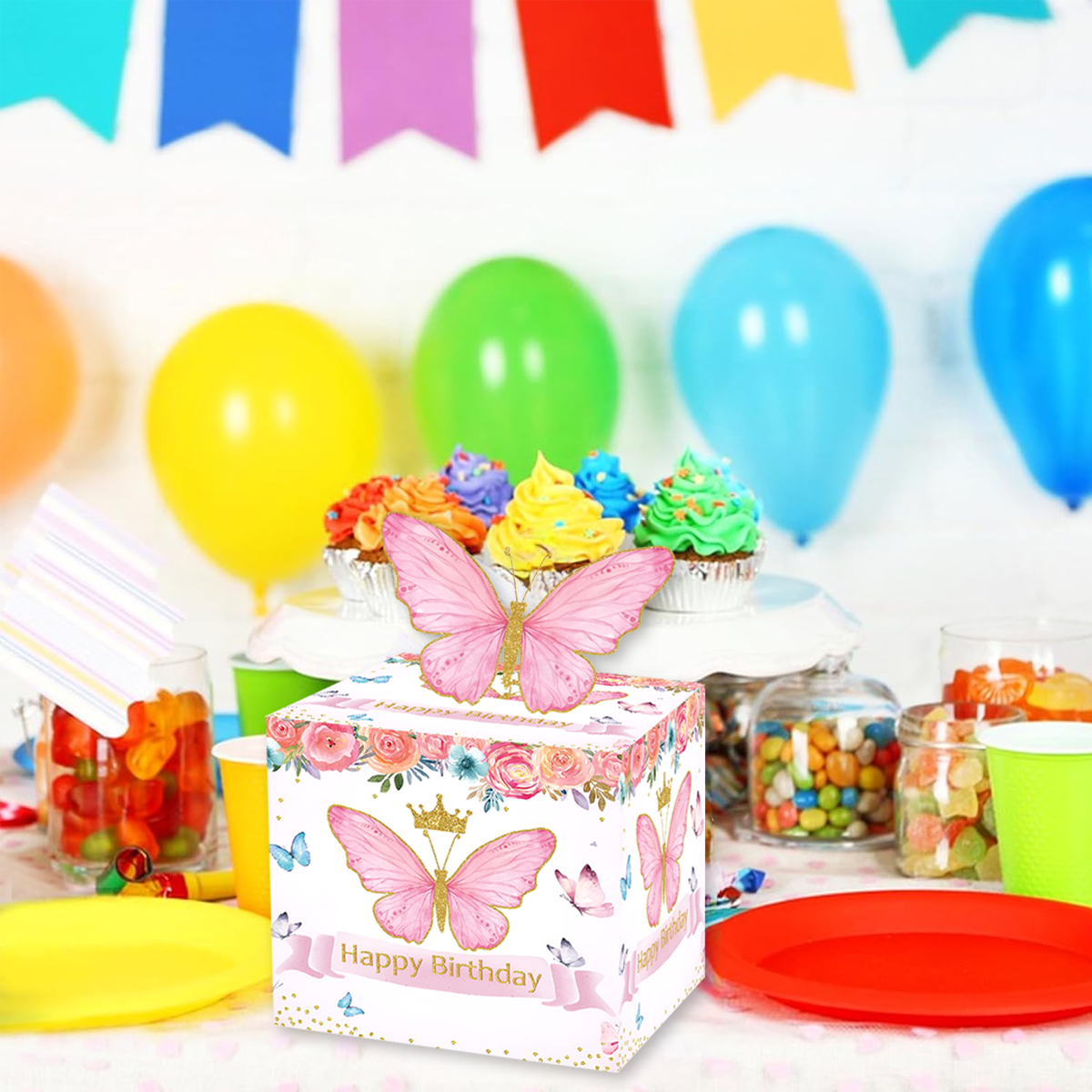 Butterflies money box for cash gift surprise box gift box for money