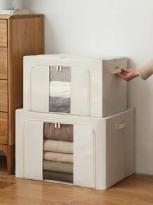 1 hộp đựng quần áo vải Oxford có thể gấp lại, thùng đựng chăn chống bụi dung tích lớn, hộp đựng tủ quần áo, hộp đựng quần áo có khóa kéo chống ẩm kháng khuẩn, hộp đựng phân loại quần vải trang trí trang trí lễ hội trang trí phòng trang trí trang trí nhà trang trí phòng ngủ trang trí phòng ngủ, hộp đựng đồ, hộp đựng đồ, đồ lưu trữ tại nhà, áo phông trắng nữ, quần đen nữ, quần áo mùa đông cho nữ, váy, quần áo mùa đông cho nữ, váy phụ nữ thanh lịch, áo sơ mi trắng cho nữ, tay dài, bộ đồ liền quần màu trắng cho nữ, váy mùa xuân cho nữ, trang phục mùa xuân cho nữ, mùa xuân, quần áo mùa xuân, tối giản, áo mùa hè - trắng - Xem 8