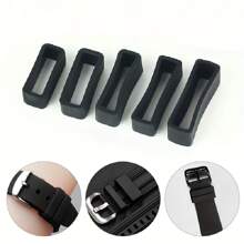 5 Pcs Watch Strap Loops, Silicone 18mm 20mm 22mm Watch Strap Watch Band Black Rubber Watch Loop, Strap Holder Strap Retainer Various Sizes Fittings For Watch Strap - 20MM*5PCS - View 10