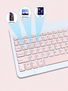 10 英寸无线蓝牙迷你静音键盘，兼容智能手机、iPad、3 个系统，150mAh 电池容量