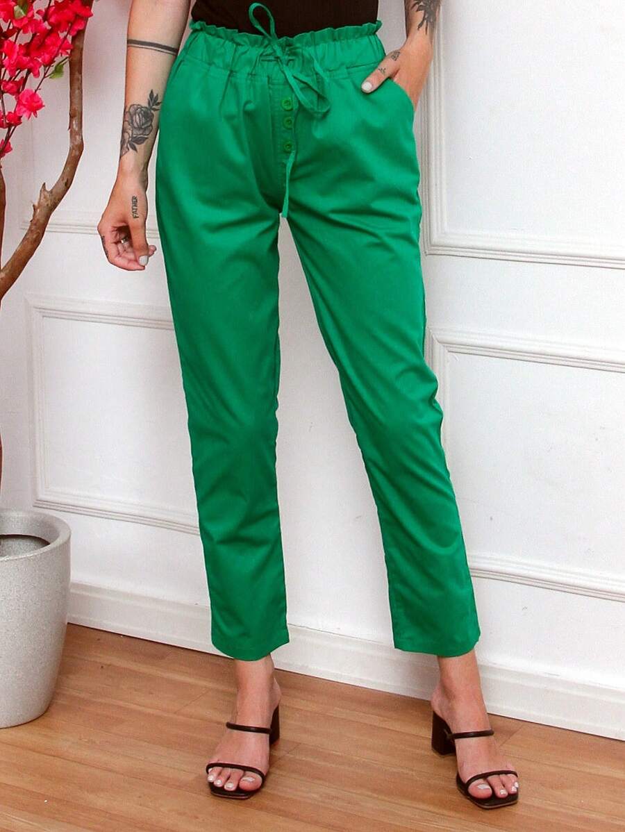 Women Pants - màu xanh lá - Xem 1