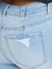 HIGH RISE ANKLE SKINNY WITH BACK DART DETAIL - Light Wash - View 6
