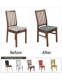 1pc/4pcs/6pcs Solid Color Stretch Stool Covers, Washable Protective Chair Seat Covers For Restaurants, Hotels, Home - Light Grey - View 7