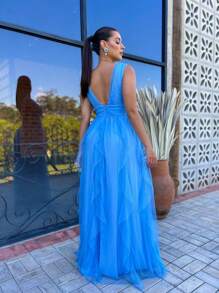 Women Dresses - 淺藍色 - 查看 2