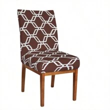 Charm Of Detail Chair Covers - Geo Brown - View 2