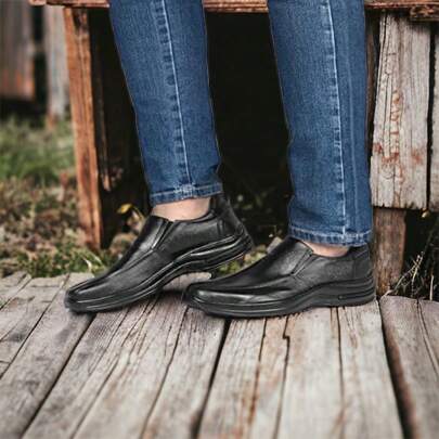 Sapato Social Masculino Ortopédico Antistress Palmilha Conforto