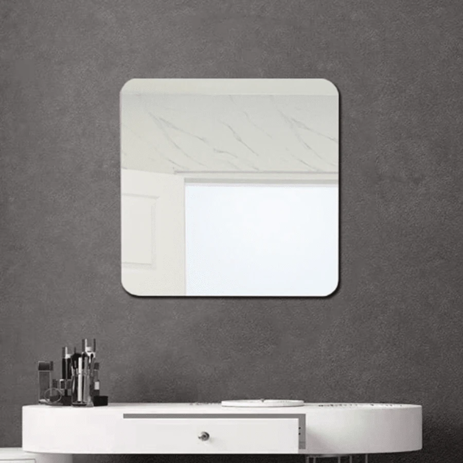 1pc Self Adhesive Acrylic Mirror, Mirror Tiles,20*20cm Flexible Plastic Mirror Sheets Wall Stickers,2MM Thick Mirror,Frameless Small Mirror,Makeup,Cheap,Room Decor,Vanity,Travel,Bedroom,Makeup Accessories,Mirror,Vanity Mirror,Cheap,Stocking Stuffers,Makeup,Makeup Tools,Cheap Stuff,Gifts,Gifts For Women,Christmas Gifts,Giveaways,Travel,Cheap Stuff,Travel Essential - Silver - View 1