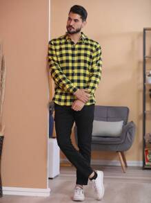Men Shirts - Jaune citron - Voir 1