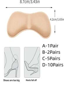 軟泡鞋墊和鞋跟墊和高跟鞋鞋墊 - 膚色 - 查看 3