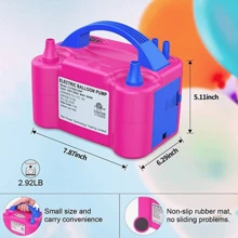 Electric Air Pump, Pool Inflator Pump, Inflate And Deflate Quickly, 2 In 1 Air Pump Power Adapter, AC 110V For Inflatable Sofa, Inflatable Pools, Inflatable Toys, Portable Deflator Pumps, Electric Air Pump - Pink - View 3