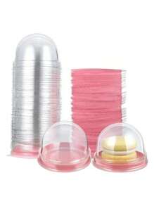 12 pièces, Mini boîte à gâteau de dessert, boîte de conditionnement de pâtisserie à tasse transparente, boîte cadeau pour mariage, fête, Noël, Saint-Valentin, boîte à bonbons et chocolats avec couvercle transparent, sacs cadeaux pour fête de mariage, fournitures scolaires, boîte alimentaire convenant aux bonbons, chocolats, biscuits, etc.