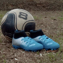 Uzze Sport Chuteira Campo Botinha Nova Infantil UZ Gramado Trava Lançamento Futebol - Azul - Visão 8