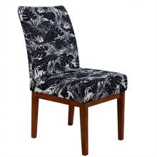 Charm Of Detail Chair Covers - Black Flower - View 2