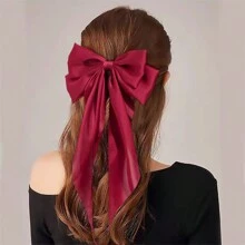 6pcs Sweet & Elegant Fabric Printed Ribbon Bow Hair Clips Set For Women, Hair Accessories For Ponytail, Bun, Or Half Updo Hairstyles Boho - Printed Suit - View 4