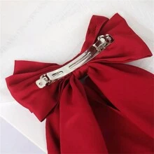 6pcs Sweet & Elegant Fabric Printed Ribbon Bow Hair Clips Set For Women, Hair Accessories For Ponytail, Bun, Or Half Updo Hairstyles Boho - Printed Suit - View 5