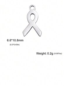 5pcs/Set Stainless Steel Ribbon Shaped, Tree Of Life, Flower And Miniature Thank You Pendant For Diy Making Bracelet, Necklace, Bag Decor, Etc.