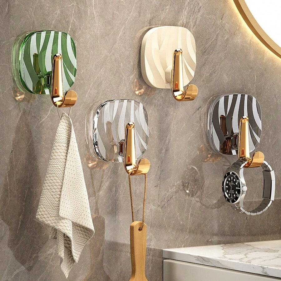 1個廚房掛鉤,壁掛式強力膠貼掛鉤,適用於家居,包袋,衣物,鑰匙,顏色隨機發送 - 彩色 - 查看 1