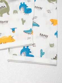 男孩夏季恐龍印花T恤和褲子睡衣 - 白色 - 查看 7