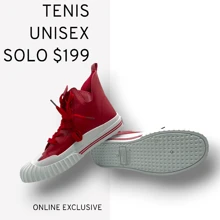 TENIS DE BOTA UNISEX SUPER COMODO - Rojo - Ver 1