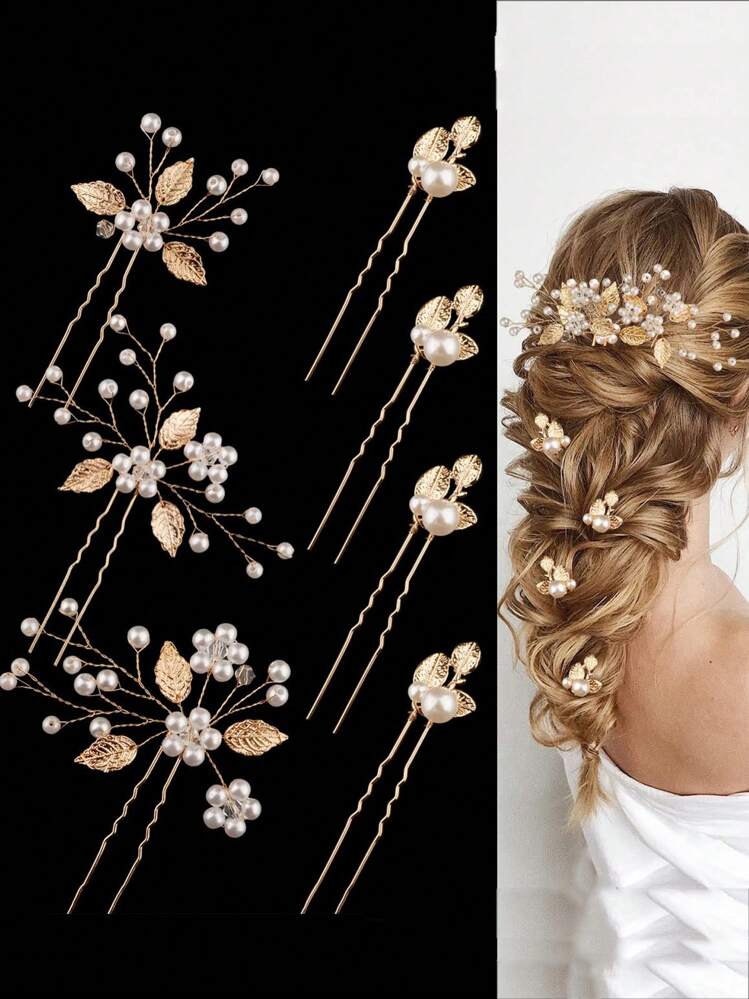 ブライダル ウェディング パール フラワー ヘアクリップ クリスタル