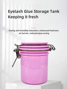 1 个 250ML 睫毛延长胶储存罐单独粘合剂支架容器睫毛激活密封储存罐容器，用于睫毛延长 - 淺粉色 - 查看 4