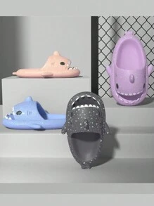 Sandalias Chanclas Tiburon Fluorescentes Brillantes en la Obscuridad Unisex - Rosa coral - Ver 5