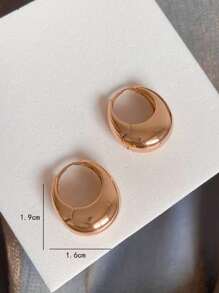 1對優雅多用途橢圓形鑽石耳環