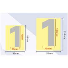 Reflective Number Stickers For Mailbox/Doorplate, 3 Inch/4 Inch, Printed Sticker Labels - White - View 7