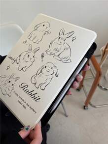 复活节苹果兔 360° 可旋转支架翻盖保护套带触控笔支架，兼容 iPad 10、iPad Air 4/5、iPad 9.7 英寸、iPad 9/8/7、10.2 英寸、iPad Pro 11 英寸 - 白色 - 查看 7